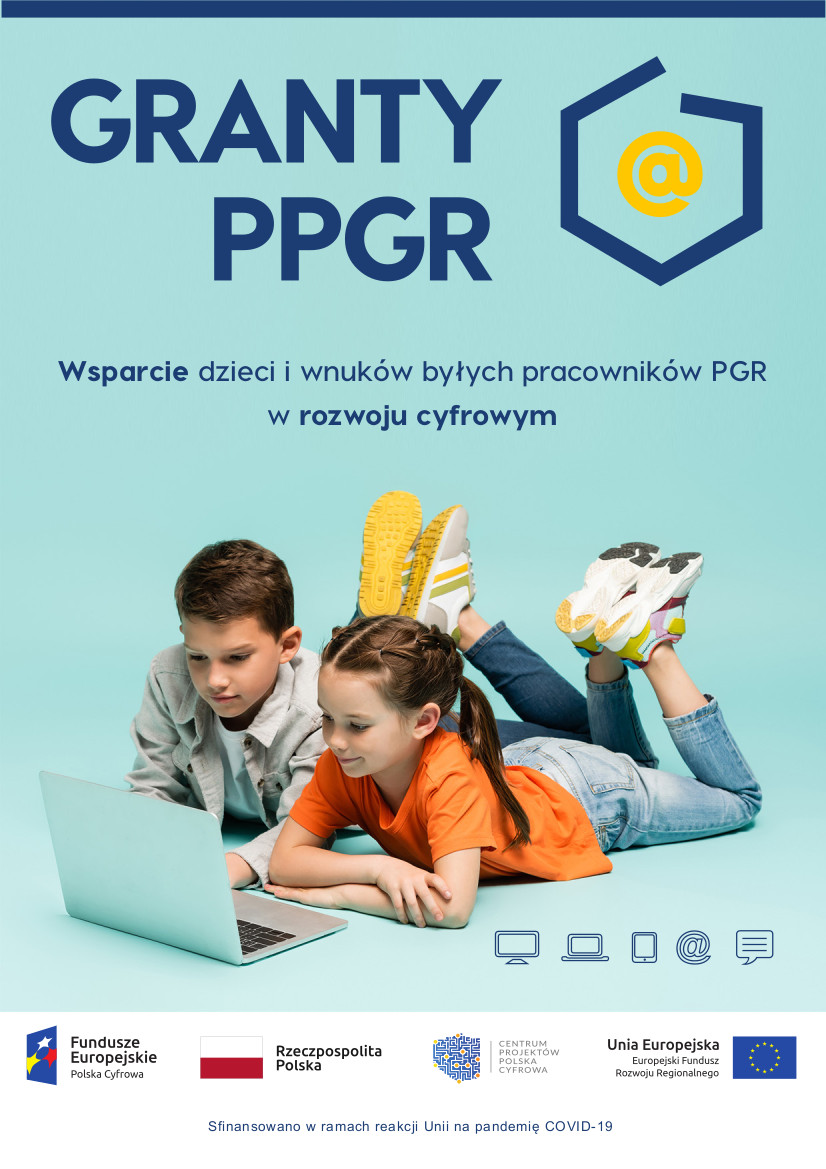 Plakat laptopy granty PPGR