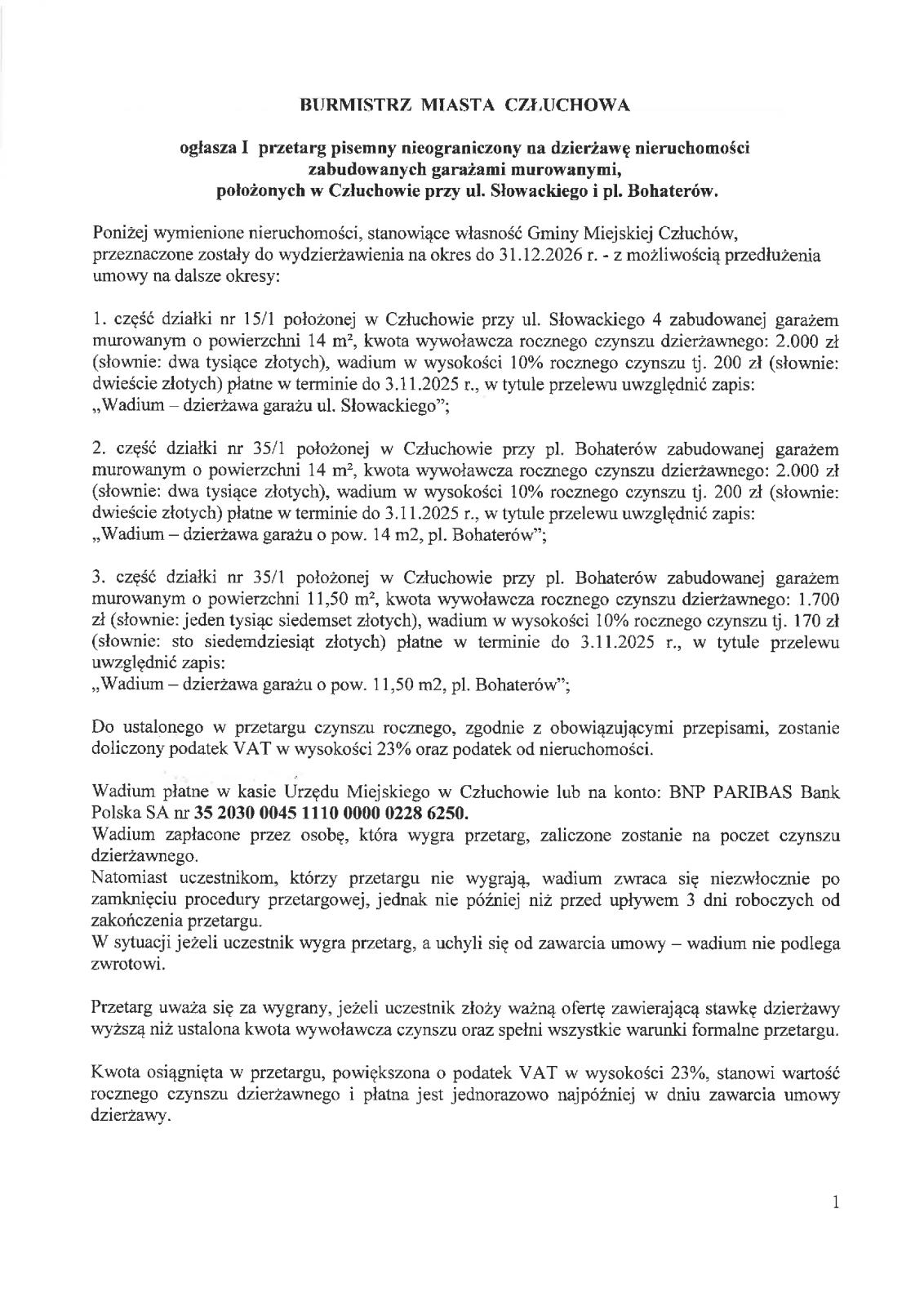 przetarg na garaże 1