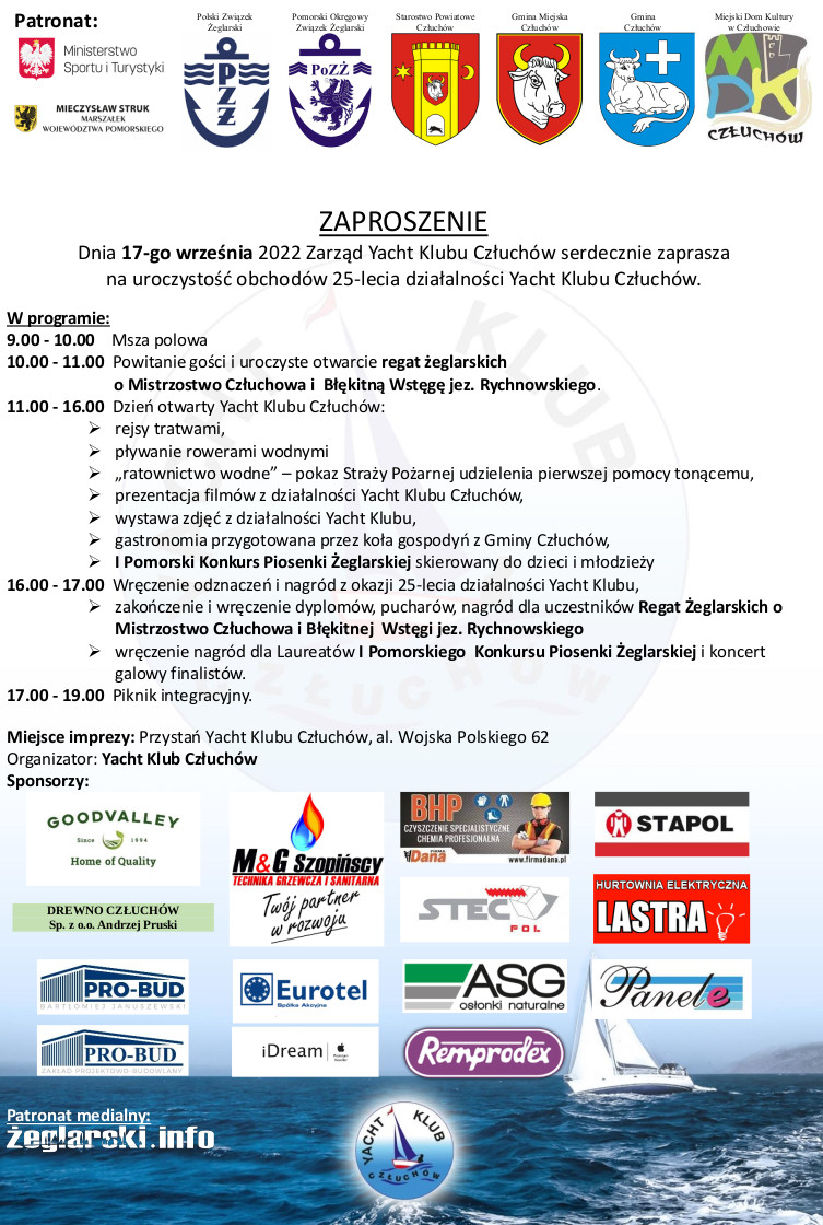 plakat 25 yacht klub czluchow 2022
