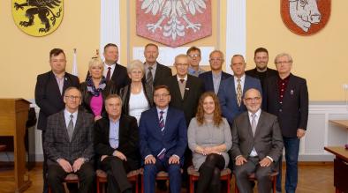 skład rady miejskiej na początku kadencji 2018-24
