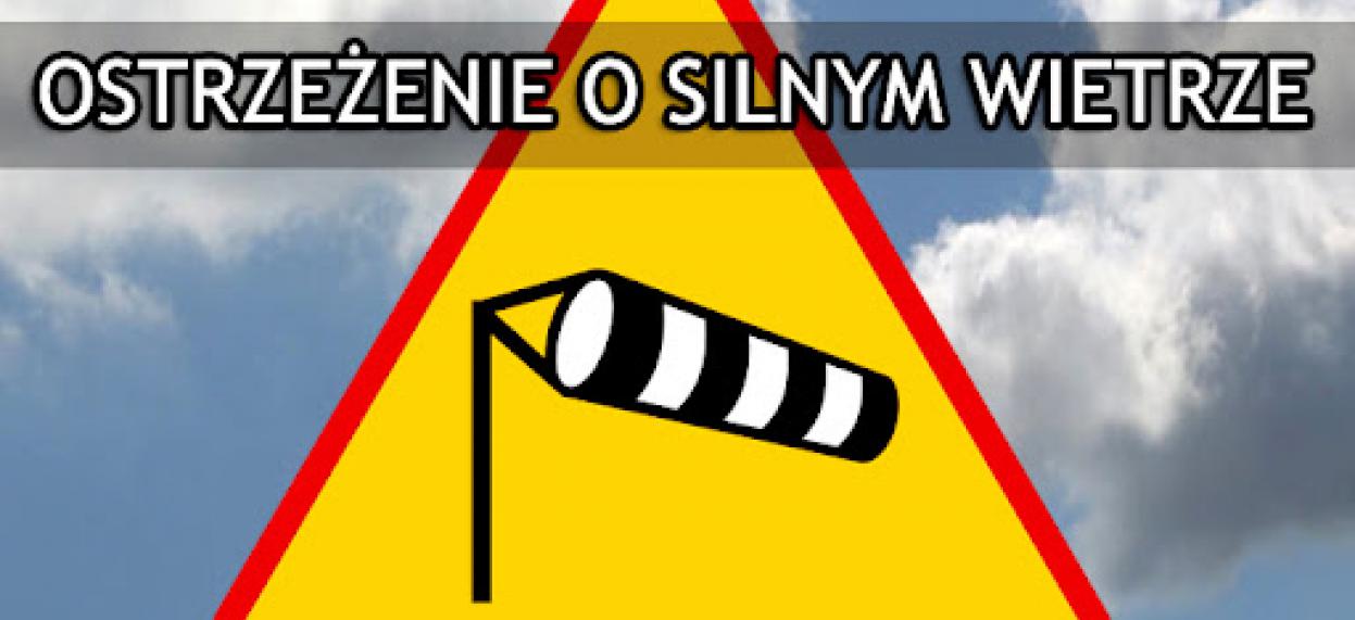 ostrzeżenie - silny wiatr logo