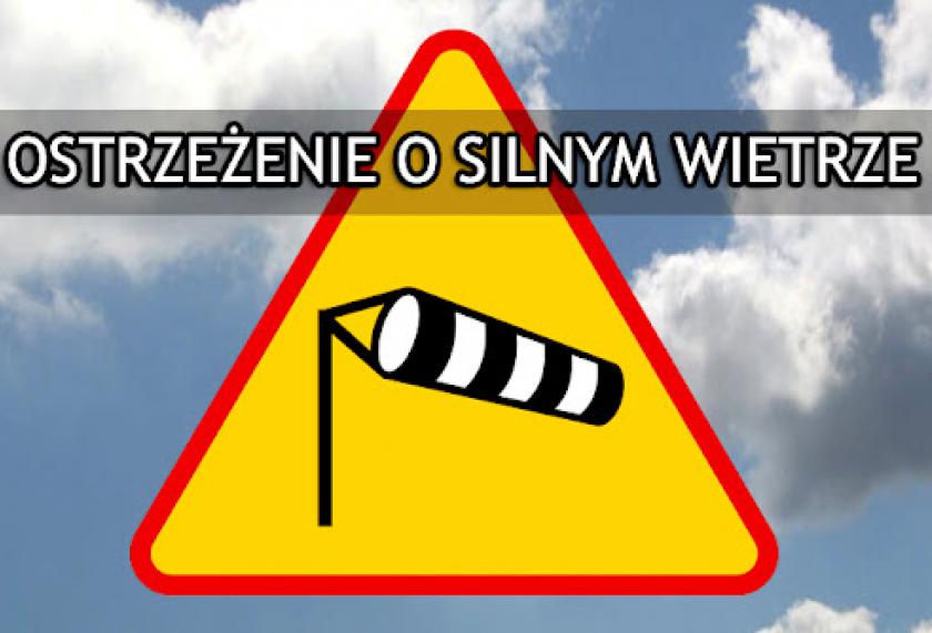 ostrzeżenie - silny wiatr logo
