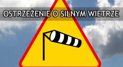ostrzeżenie - silny wiatr logo