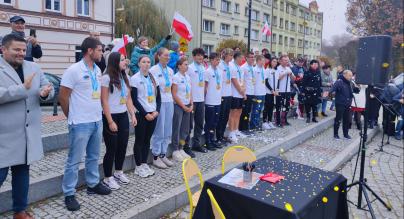 powitanie mistrzów świata na rynku