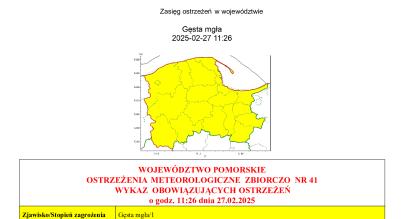 ostrzeżenie meteorologiczne