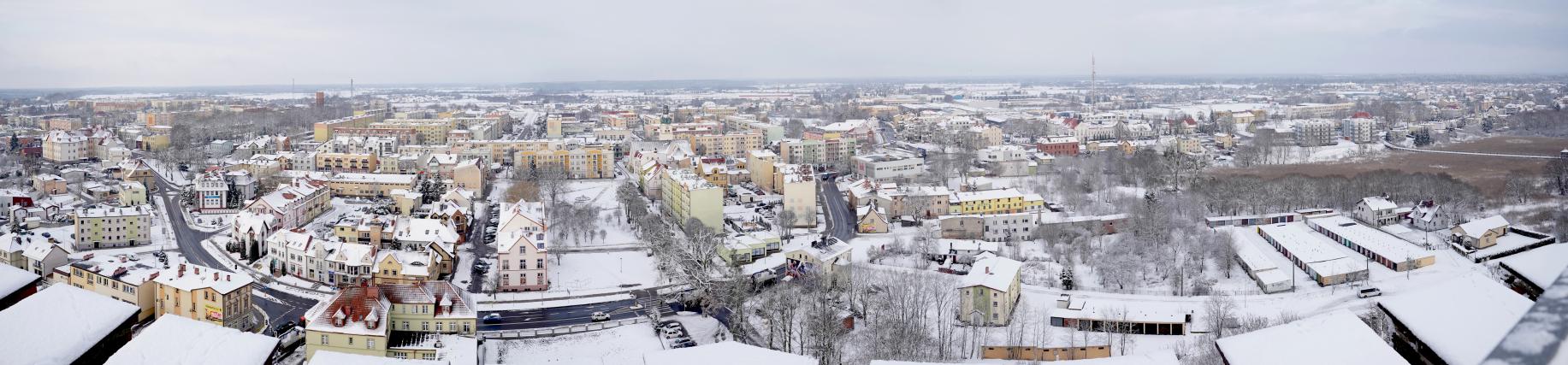 Zimowa panorama miasta