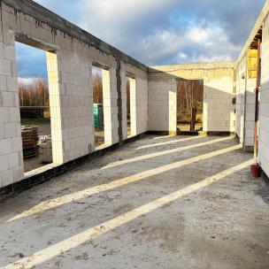 POSTĘP PRAC NA BUDOWIE CENTRUM OPIEKUŃCZO-MIESZKALNEGO